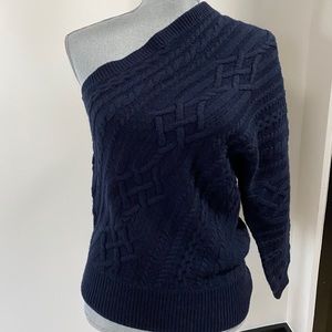 Joie one shoulder navy sweater